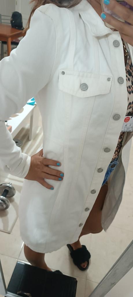 Riflovy kabatik predlzena riflovka, s