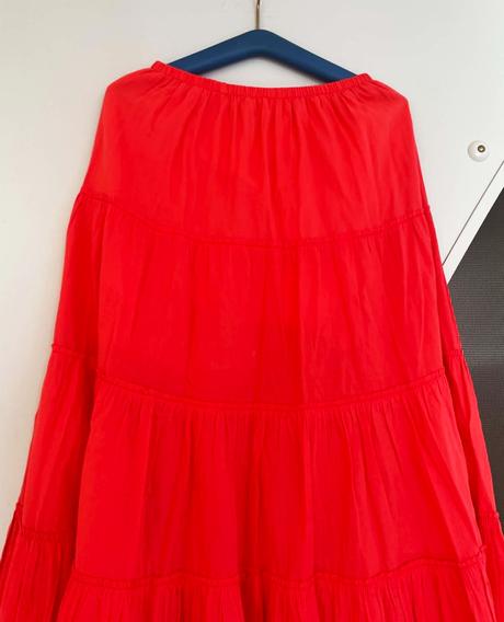 Maxi letná kaskádovitá sukňa, l