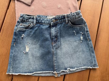 Riflová sukňa s perličkami 152-158, calliope,152