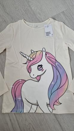 Tričko jednorožec, h&m,140