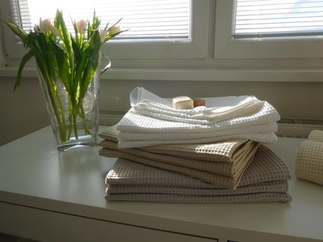 Vaflová bavlna - uteráky-140 x 70 cm, nové, 