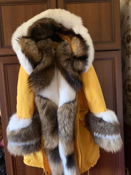 Damsky extravagantny kabat kozuch vetrovka, m