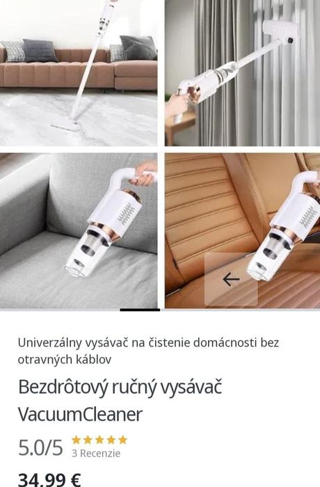 Mini vysávač bezdrôtový,