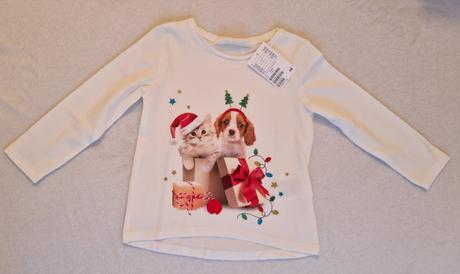 Vianočné tričko, h&m,98