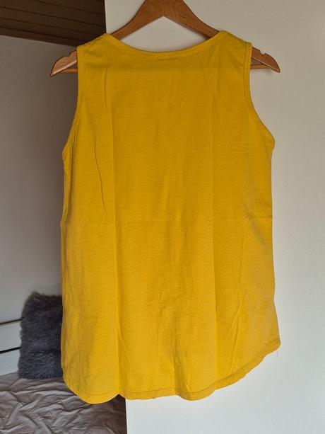 Žlté tričko bez rukávov, m