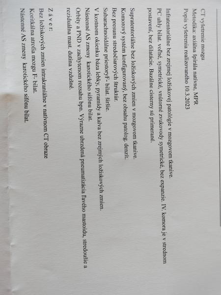 Sú výsledky z CT vyšetrenia moje starej mamy v poriadku?