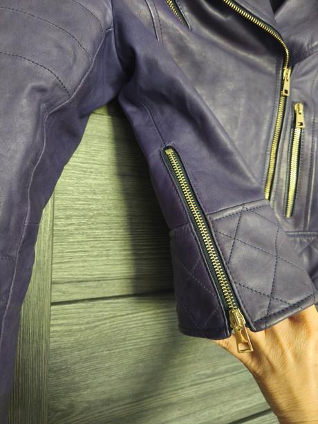 Kozena bunda s pravou kozusinkou max leather, s