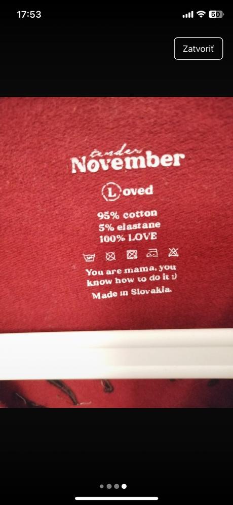 Tender november kojacia mikina, 