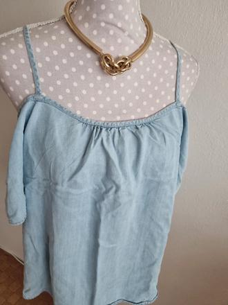 Rifľová blúzka cez ramená lindex veľ. 40, lindex,40