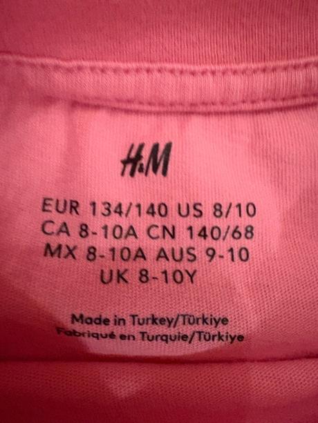 Tričko s mašľou 134/140, h&m,140