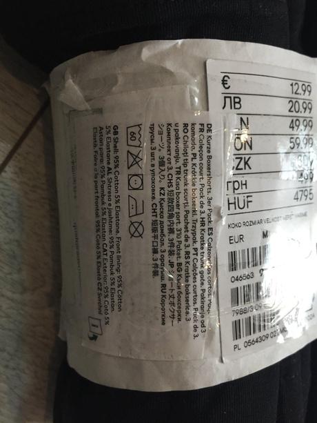 Panske boxerky m, 3ks, h&m,m