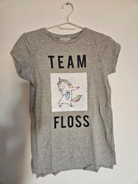 Primark unicorn jednorožec tričko s flitrami 164, primark,164