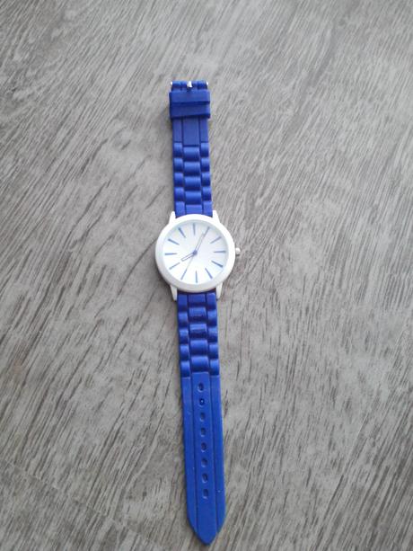 Modre/ ružové silikónové hodinky, 