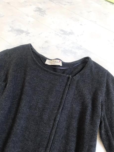 Svetrík s asymetrickým zipsom, l