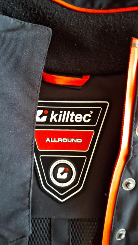 Dámska zimná čiernočervená bunda killtec, 34