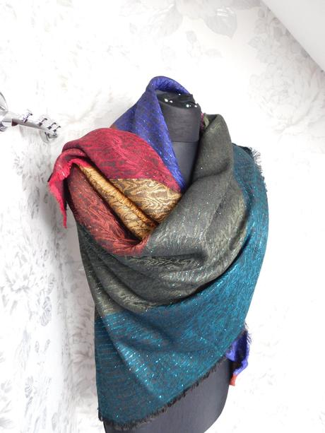 Kvalitná teplá indicka šatka, xl