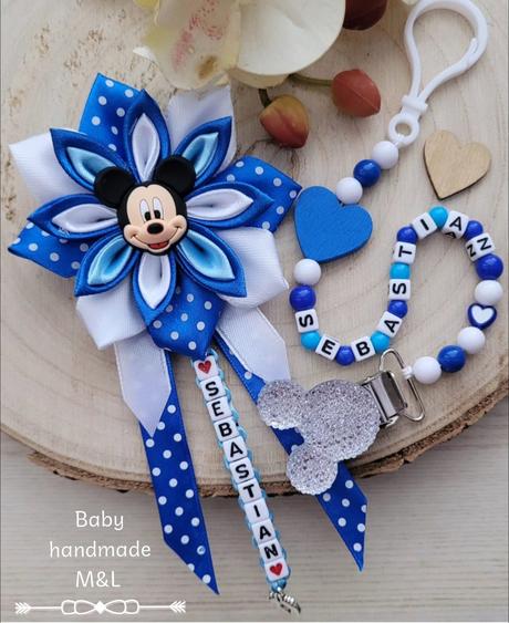 Šnúrka na cumlik a mašla na kočík disney,