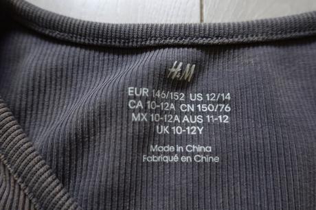 Vrúbkované tričko h&m 146/152, h&m,146