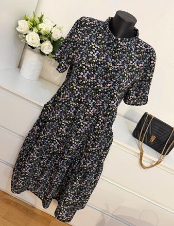 Kvetinové midi šaty jacqueline de yong elegantné, 40