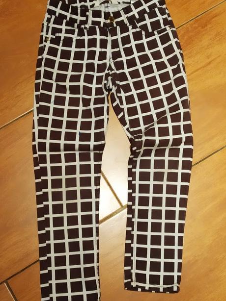Káro nohavice, h&m,128