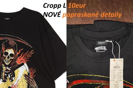 Tričko lebky, tričko naruby, h&m,l / m
