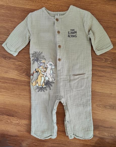 Mušelinový overal leví kráľ, primark,80