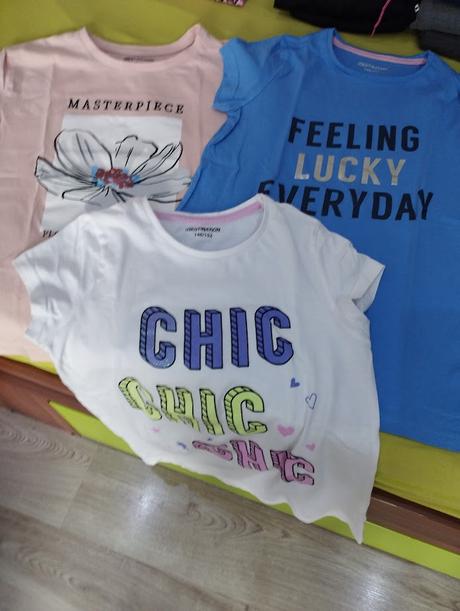 Tričká s krátkym rukávom veľkosť 146/152 -3 kusy, 146