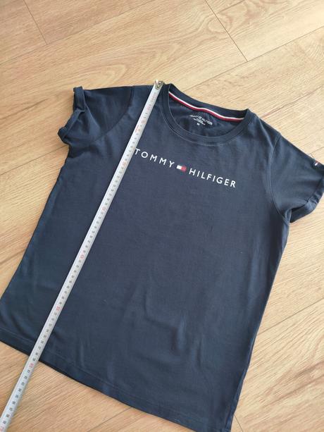 Tmavomodré tričko tommy hilfiger, veľ. xs, tommy hilfiger,xs