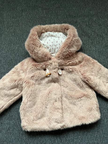 Kabát kožúškový, zara,92