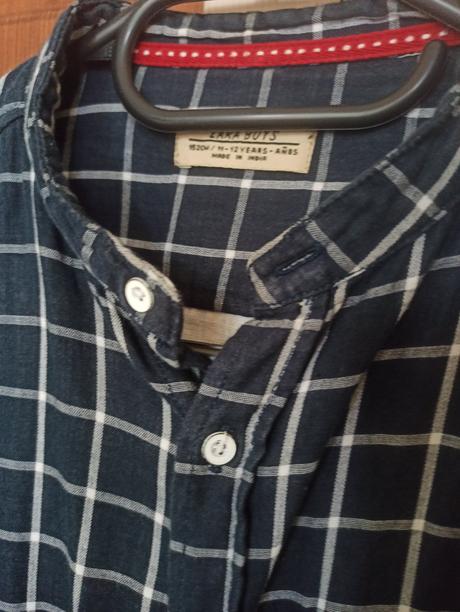 Štýlová košeľa bez límca, zara,152