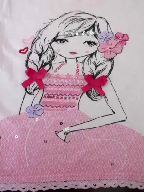 Milé tričko s dievčatkom pre 5-6 roč. slečnu, pepco,116