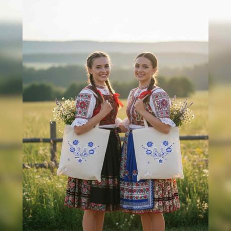 Plátené, ručne maľované tašky, 