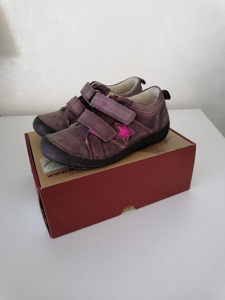 Prechodne kožene topanky fialove, d.d.step,29