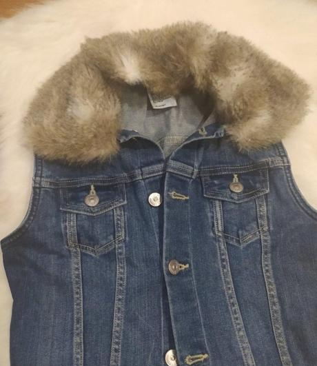 Rifľová vesta s golierom, h&m,158