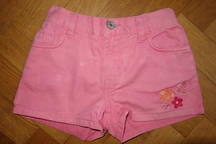 Ružové kraťasy s kvietkami na 5 rokov , texbasic,116