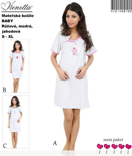 Materská nočná košeľa, l / m / s / xl / xxl