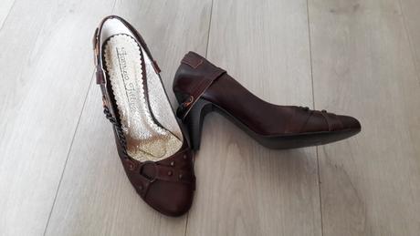 Topánky, kožené, 1x obuté, veľkosť 37, 37