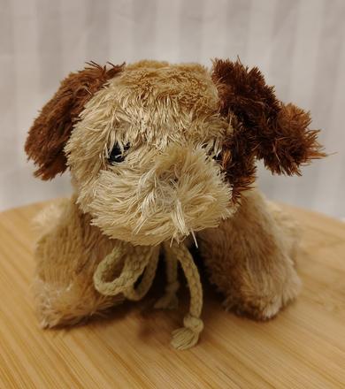 Plyšový hnedý pes, 17 cm, 