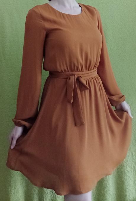 Škoricové šaty s/xs, xs