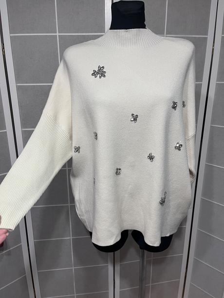 Dámsky sveter s kamienkami, l / m