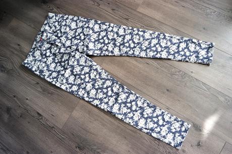 H&m kvietkované nohavice, v. 38, h&m,38
