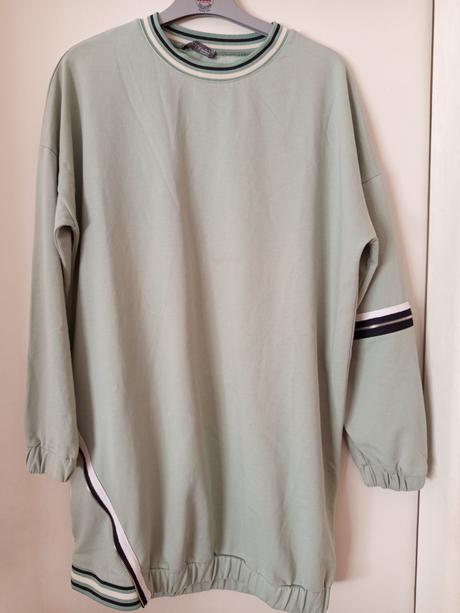 Zelená predĺžená mikina, xl