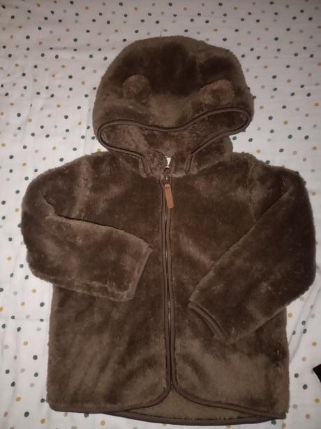 Plyšová bunda, h&m,86