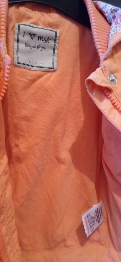 Oranžová bunda pre bábätko 3-6 mesiacov 68, next,68