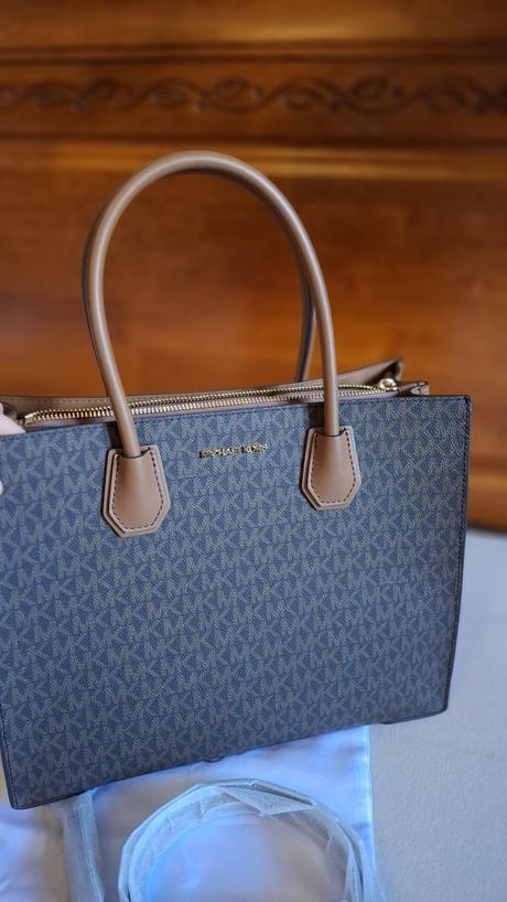Hnedá kabelka michael kors mercer large, michael kors