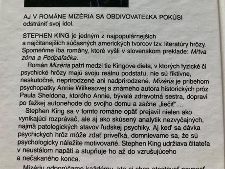 Mizéria king stephen-prvé vyd.1991, 
