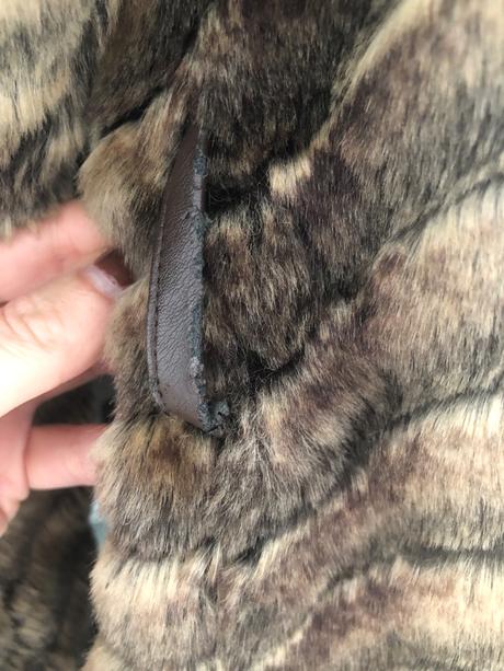 Bunda z umelej kožušiny, 38