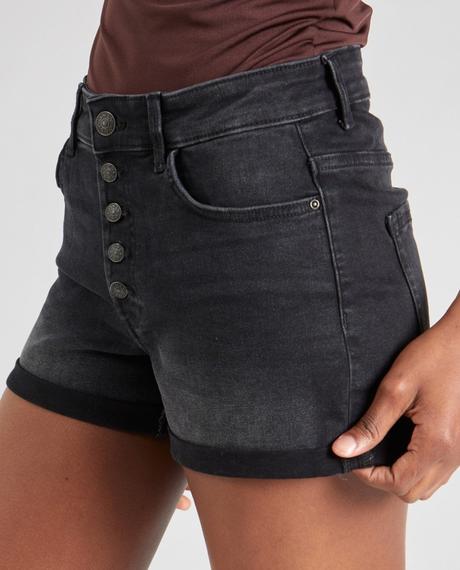 Riflové šortky s vysokým pásom, only,xs