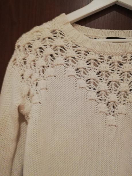 Biely kratší sveter f&f, f&f,m