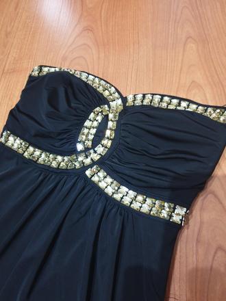 Cierne saty s kamienkami xs/s aj mensie m, s